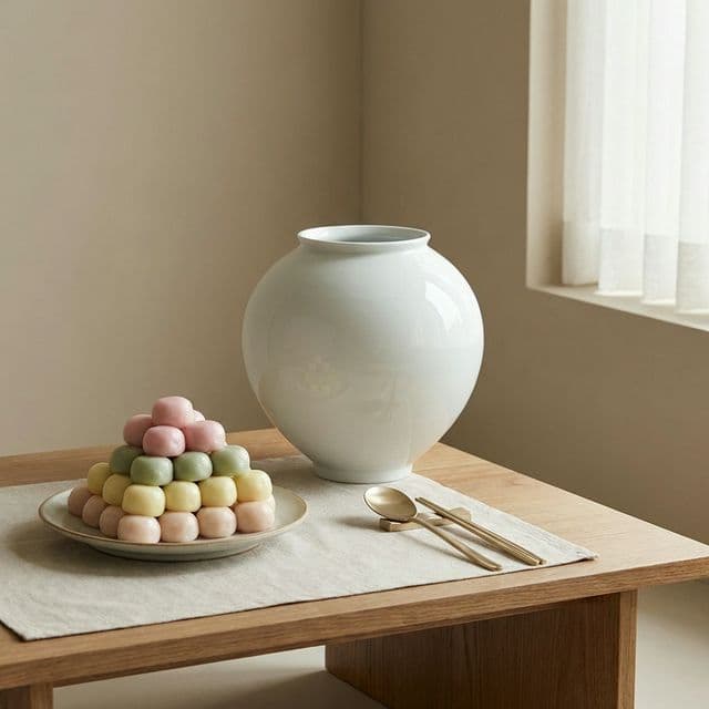 Aesthetic Korean Janchi table setting